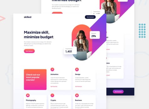 Skilled E-learning Landing Page